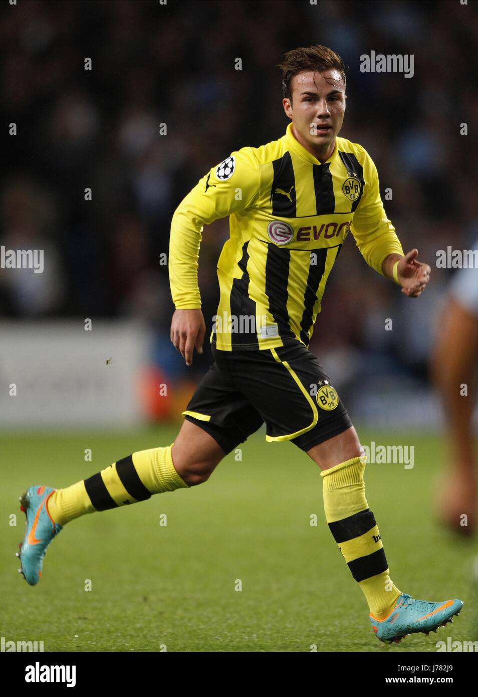 MARIO GOTZE BORUSSIA DORTMUND ETIHAD STADIUM MANCHESTER ENGLAND 3. Oktober 2012 Stockfoto