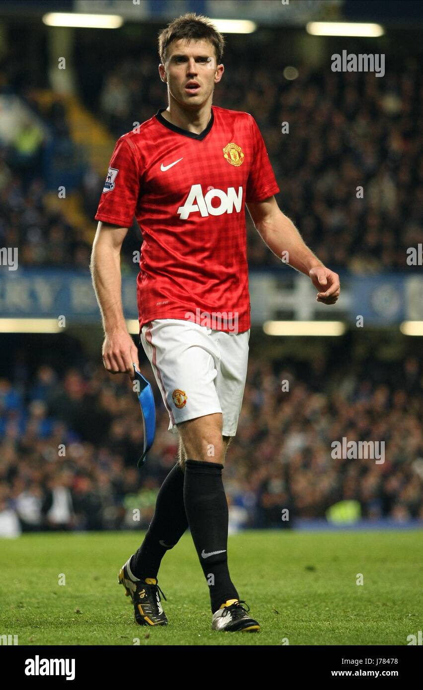 MICHAEL CARRICK entfernt Sitz B CHELSEA V MANCHESTER LONDON ENGLAND UK UNITED 28. Oktober 2012 Stockfoto