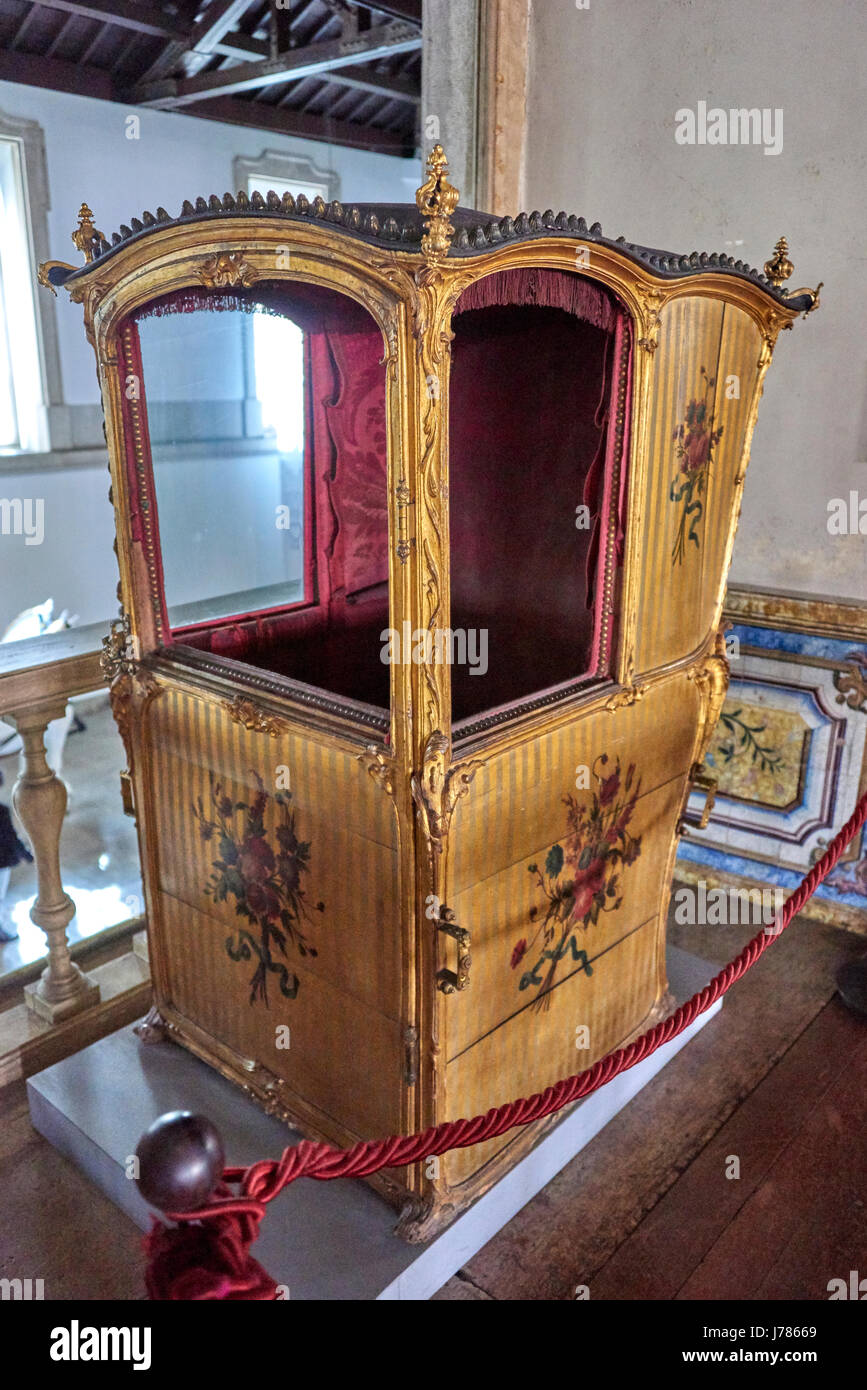 Das Nationale Kutschenmuseum (Portugiesisch: Museu Nacional Dos Coches) befindet sich auf dem Afonso de Albuquerque Platz im Belém Stockfoto