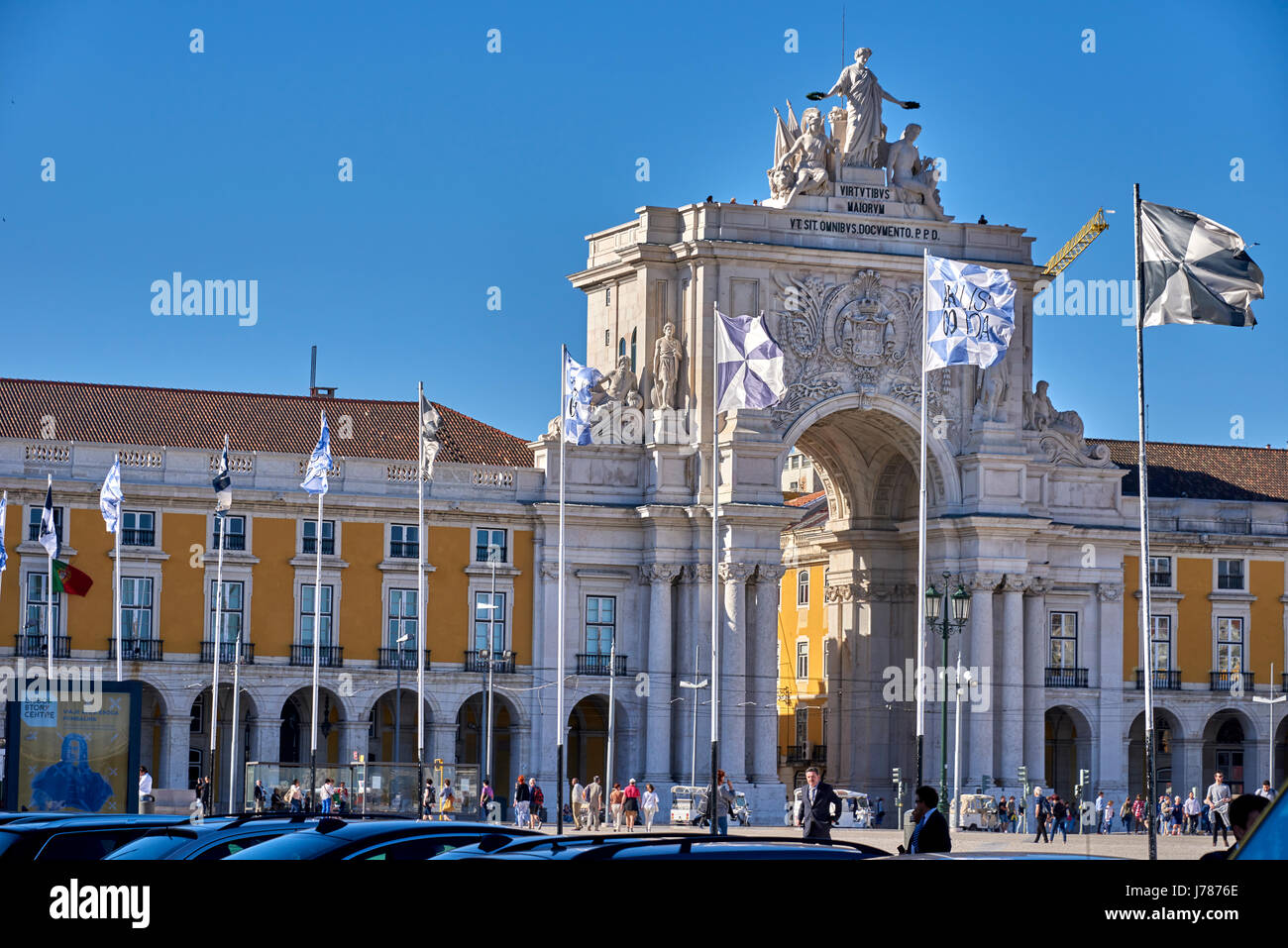 Commerce Square in der Stadt von Lissabon, Portugal Stockfoto