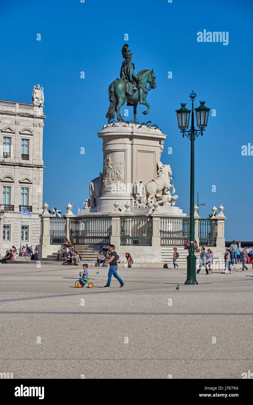 Commerce Square in der Stadt von Lissabon, Portugal Stockfoto