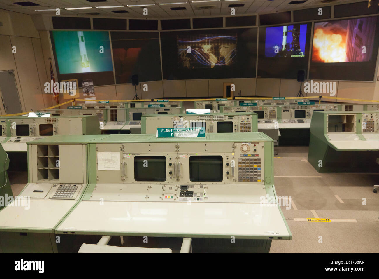 Apollo Mission Control Room Nasa Johnson Space Center In