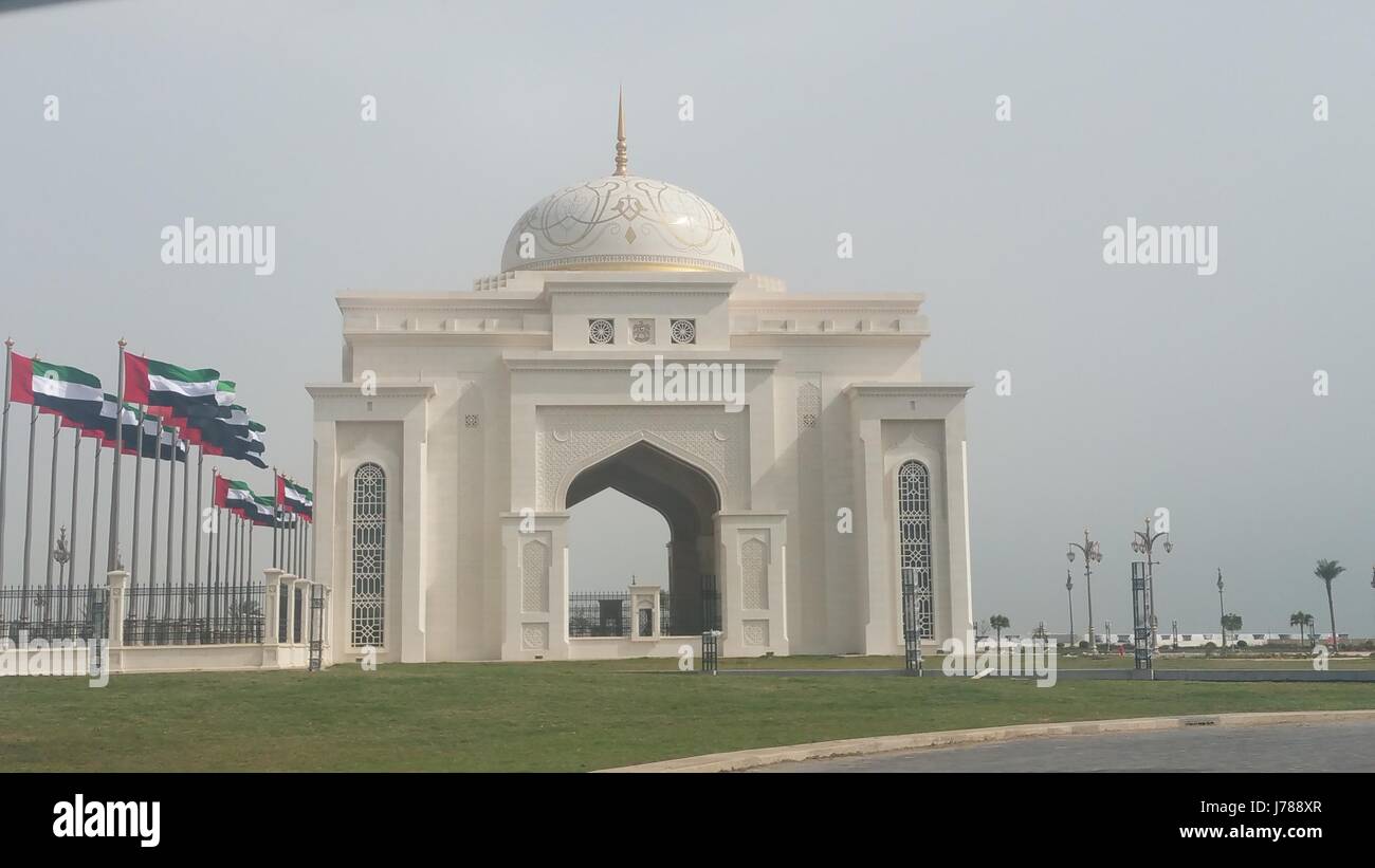 Abu Dhabi Presidential Palace in der Hauptstadt der Vereinigten Arabischen Emirate. Stockfoto