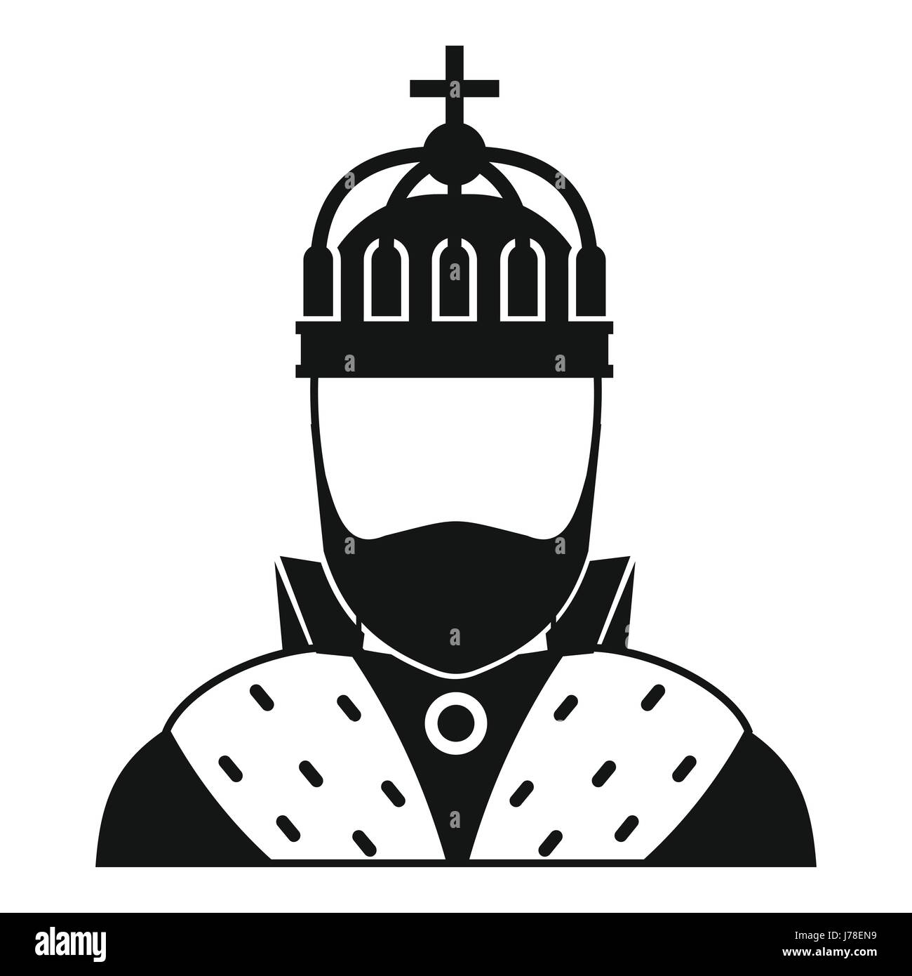 König-Symbol im einfachen Stil auf einem weißen Hintergrund-Vektor ...