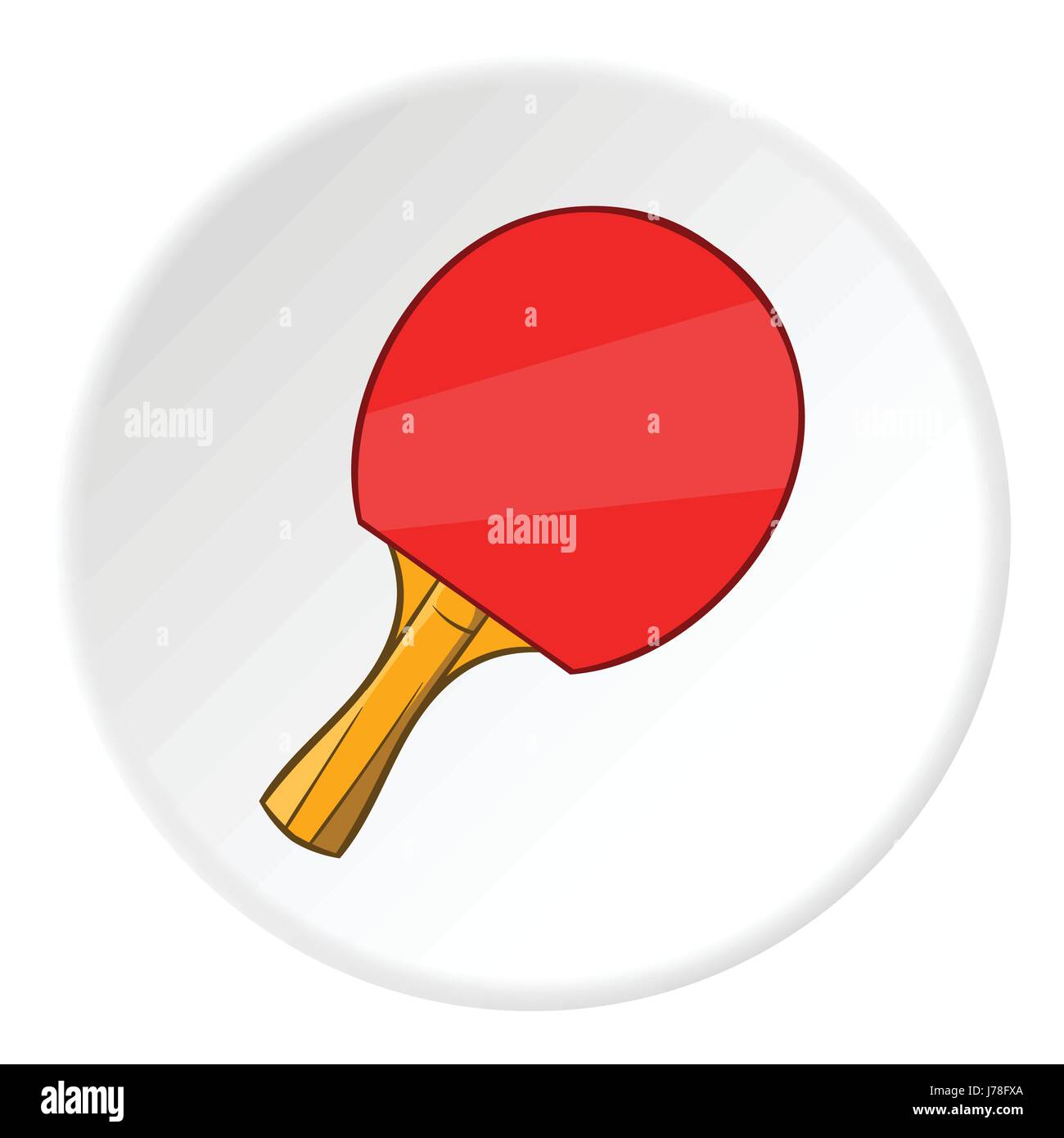 Tischtennis Schlager Symbol Im Cartoon Stil Auf Weissen Kreis Hintergrund Isoliert Sport Symbol Vektor Illustration Stock Vektorgrafik Alamy