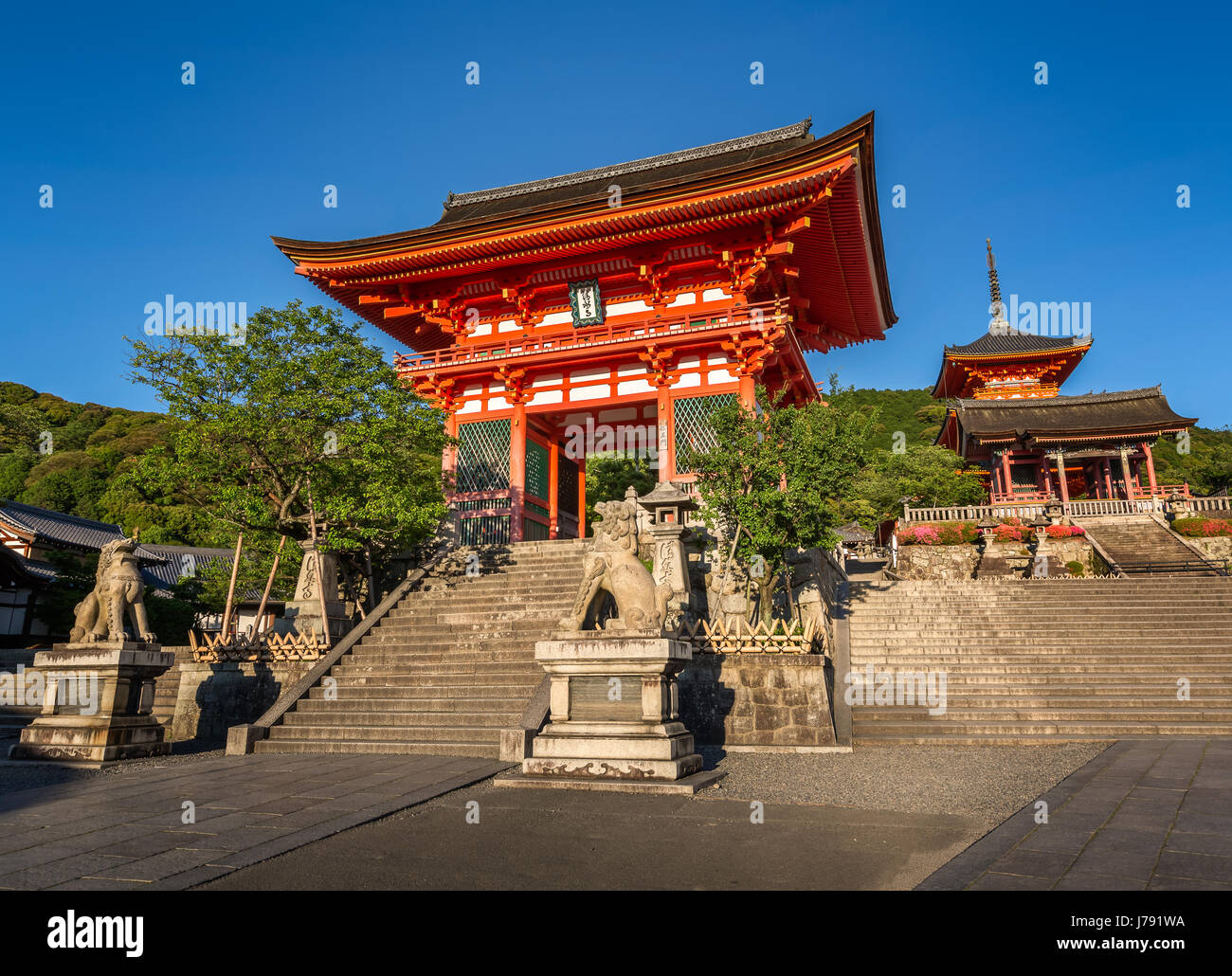 Otowa-San-Kiyomizu-Dera-Tempel am Abend, Kyoto, Japan Stockfoto