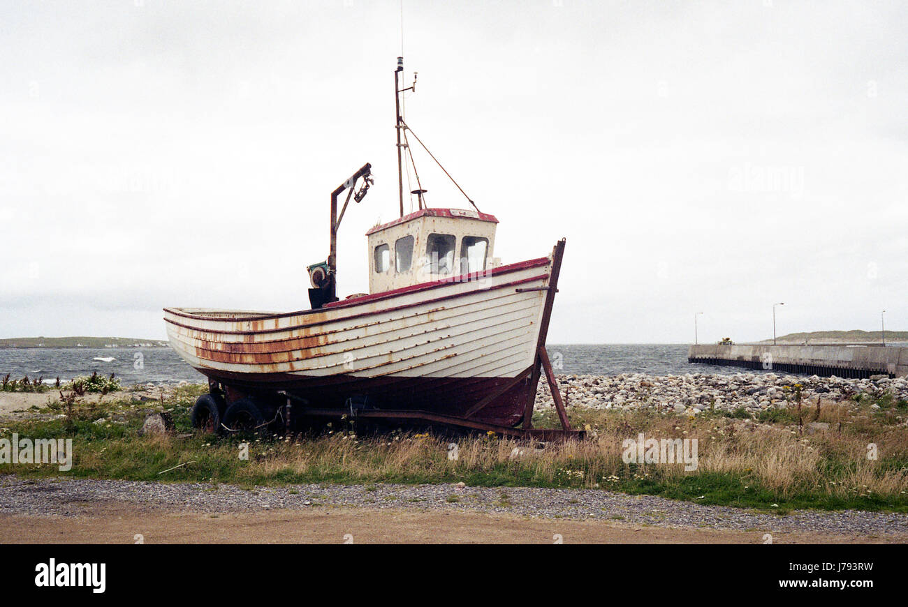 Boot - Magheroarty, Co. Donegal Stockfoto