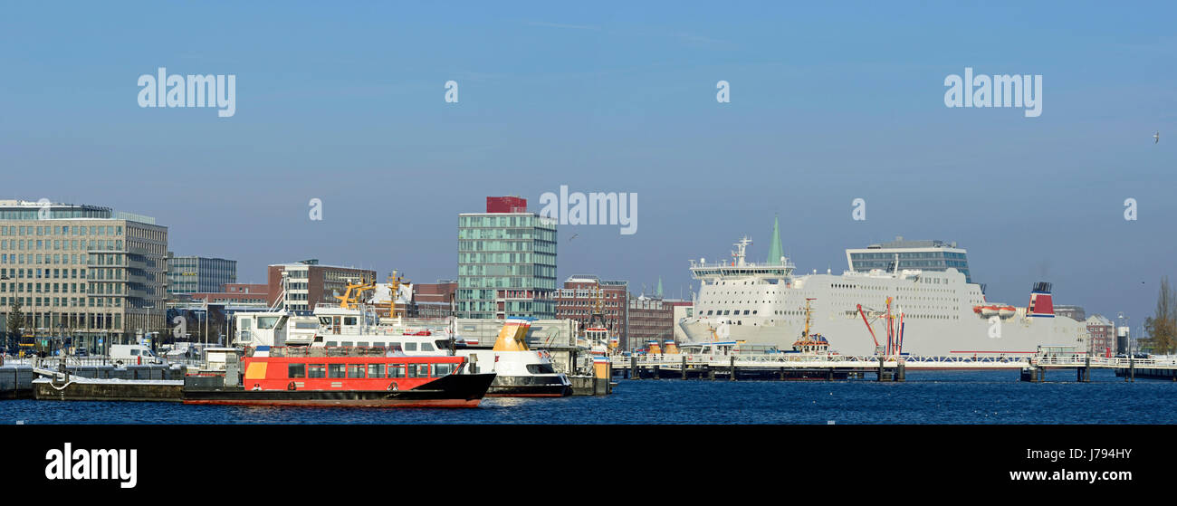 Panorama des Reichskriegshafens kiel Stockfoto