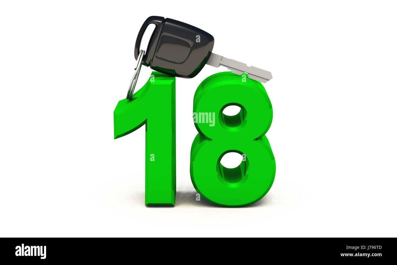 Vergütungspolitik 18 - Führerschein - grün Stockfoto