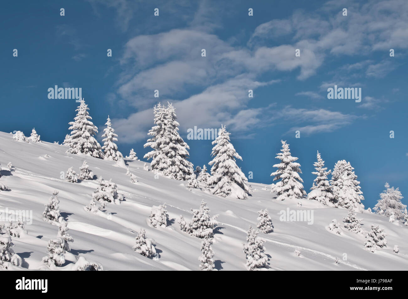 Süd Tirol Ski Weg tiefen Schnee Schnee Landschaft Landschaft Winterlandschaft zu ersparen Stockfoto