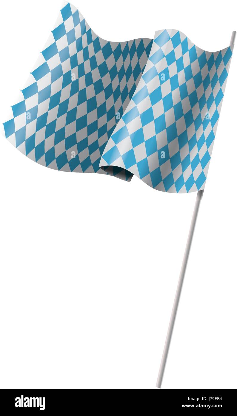 bayerischen offizielle Flagge, Symbol, Banner. Oktoberfest, Bayern am  Fahnenmast im Wind wehende Flagge Stock-Vektorgrafik - Alamy