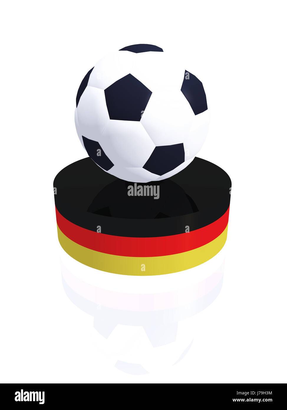 Deutschland - Fußball auf Sockel Stockfoto