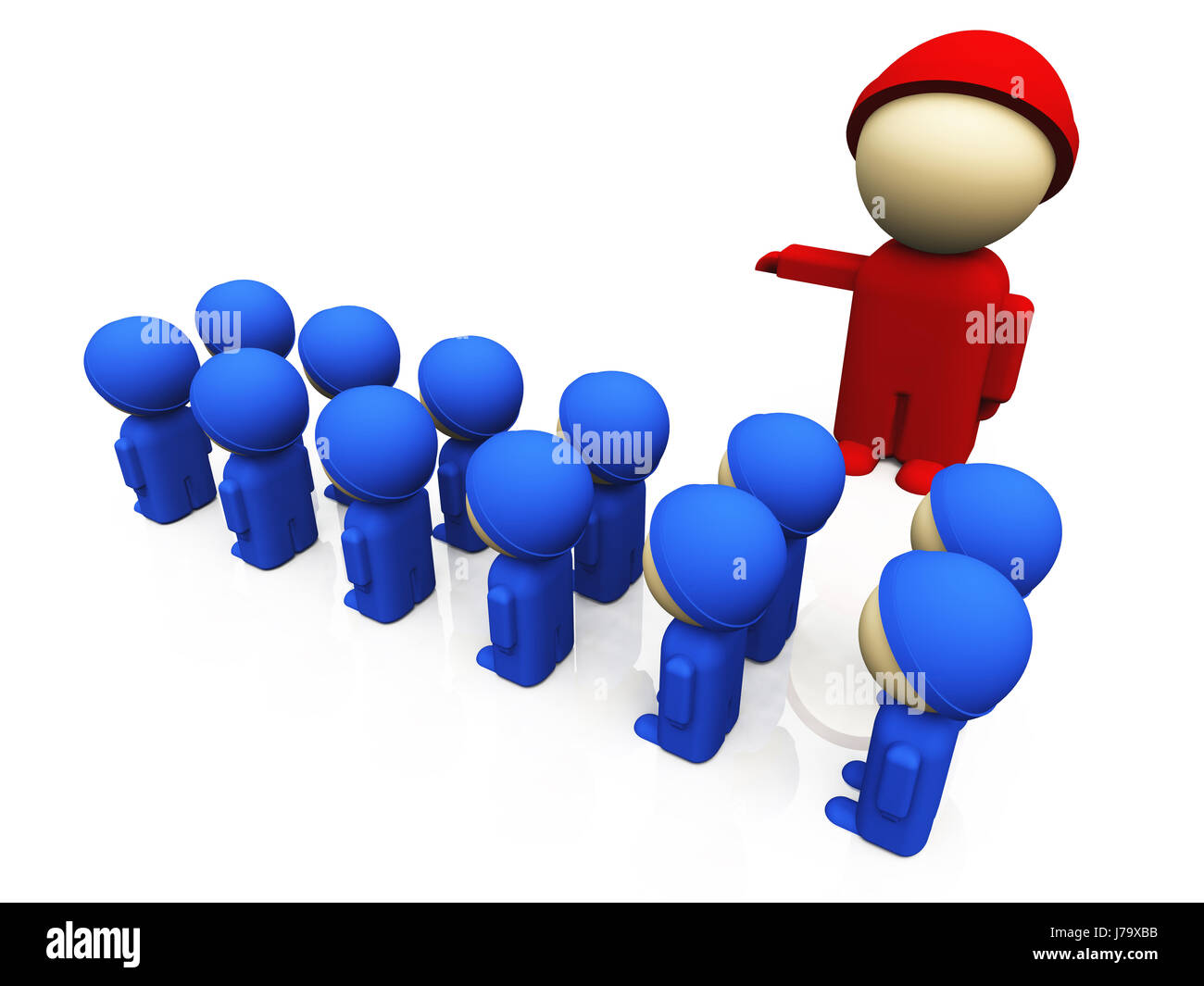 die Truppe blau-rote 12 Stockfoto