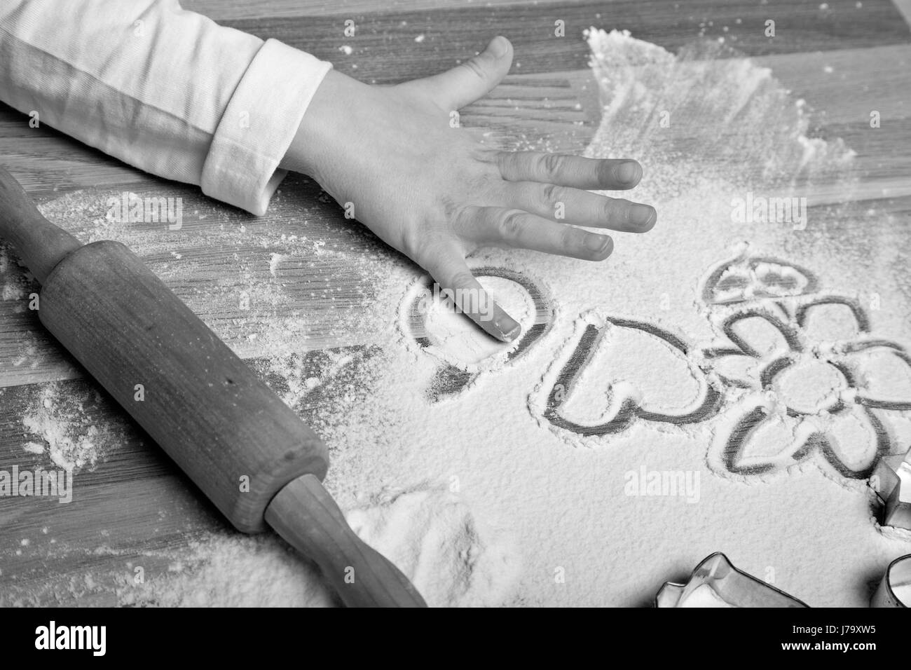 Weihnachtsplätzchen selbst Stockfoto