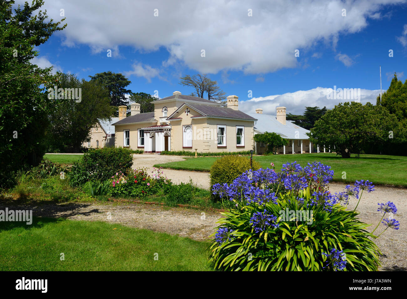 Haupthaus in Woolmers Anwesen in der Nähe von Longford in Tasmanien, Australien Stockfoto