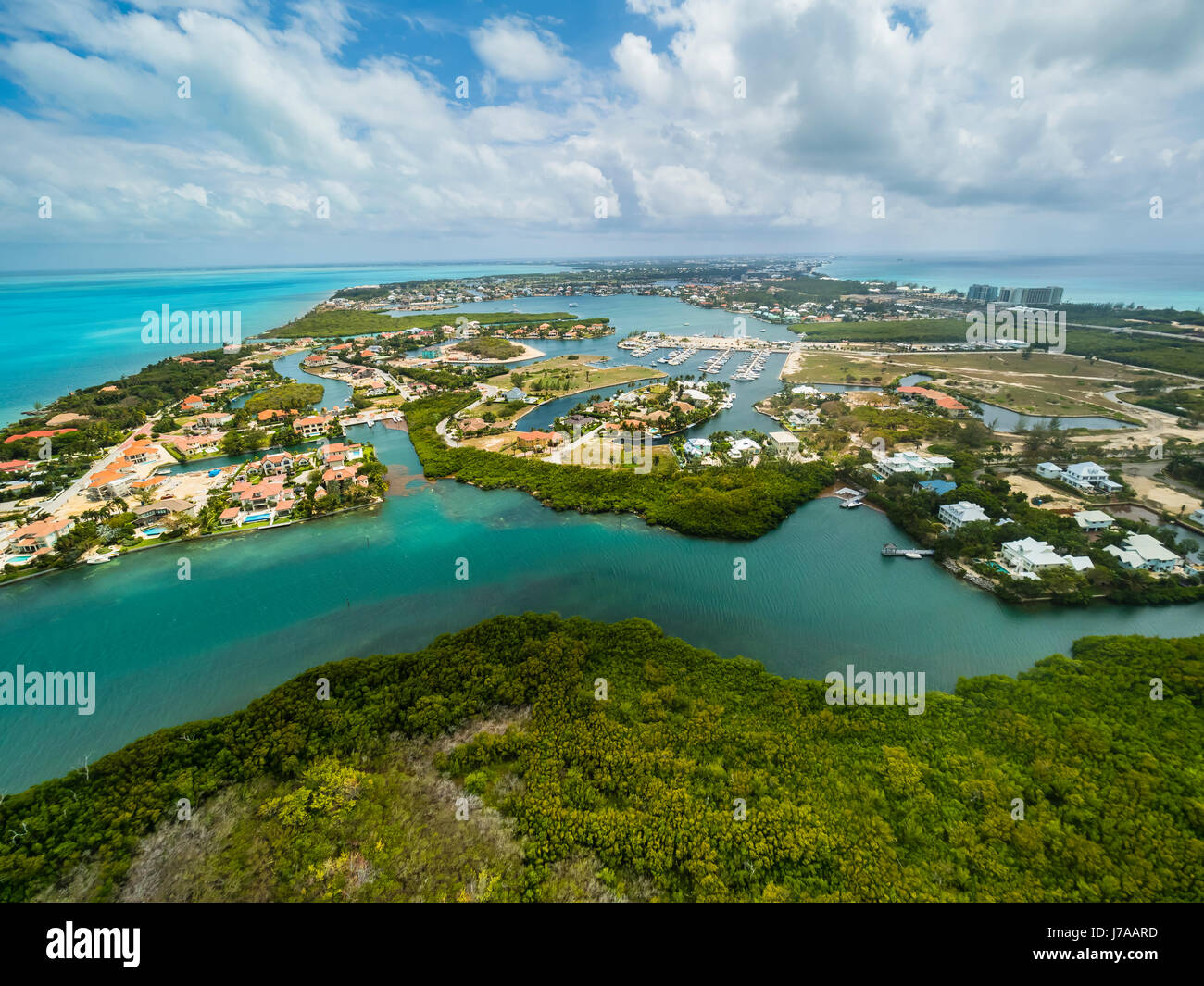 Karibik, Kaimaninseln, George Town, Westbay und Cypress Pointe Stockfoto