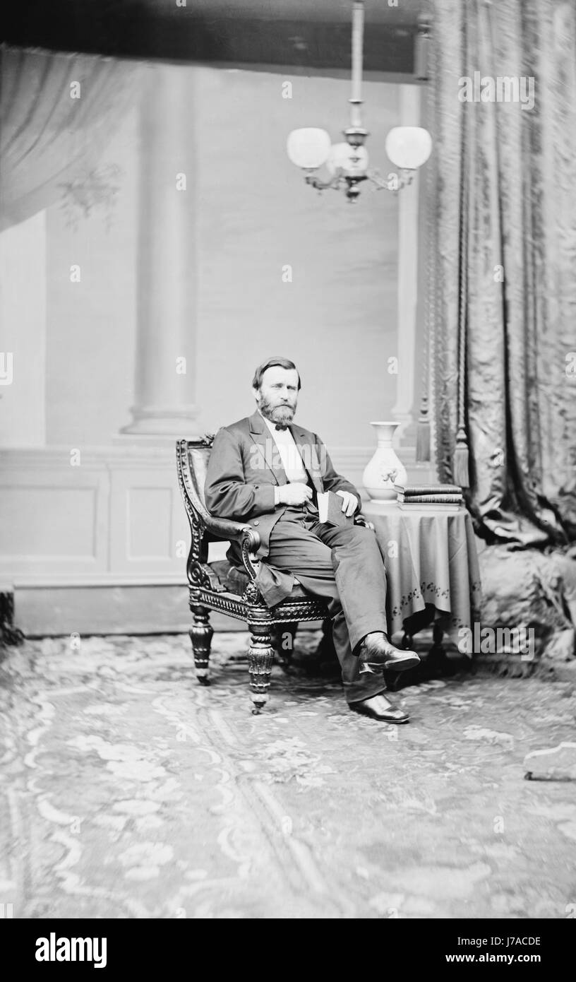 Ulysses S. Grant, um 1865-1880. Stockfoto