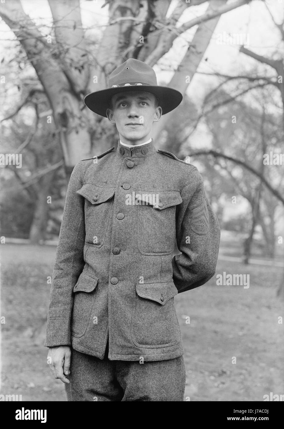 US Army Signal Corps Sergeant, ca. 1916-1918. Stockfoto