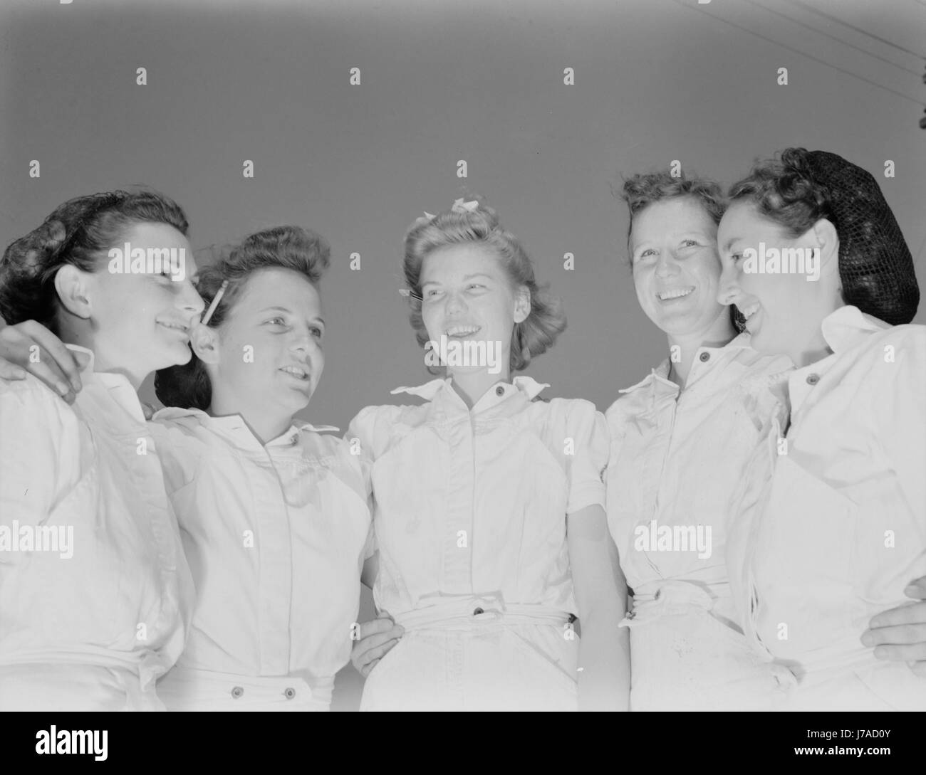 National Youth Administration Jobs als Flugzeugmechaniker, 1942 vorbereiten. Stockfoto