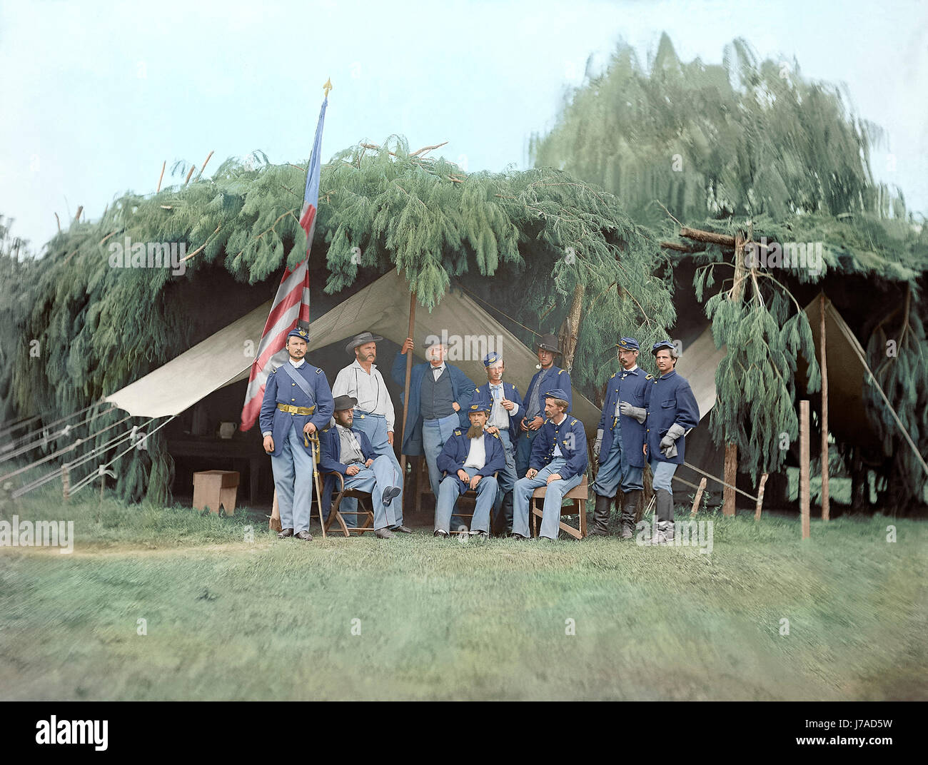 Offiziere des 4. New Jersey Infanterie, Amerikanischer Bürgerkrieg. Stockfoto