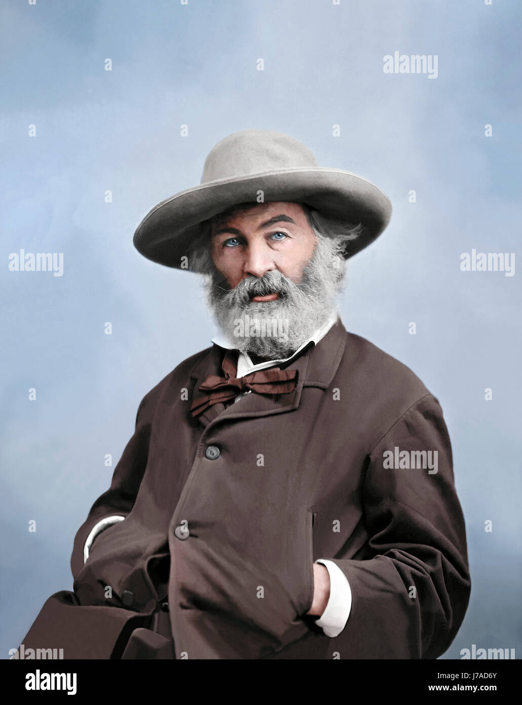 Walt Whitman Porträt ca. 1861-1865. Stockfoto