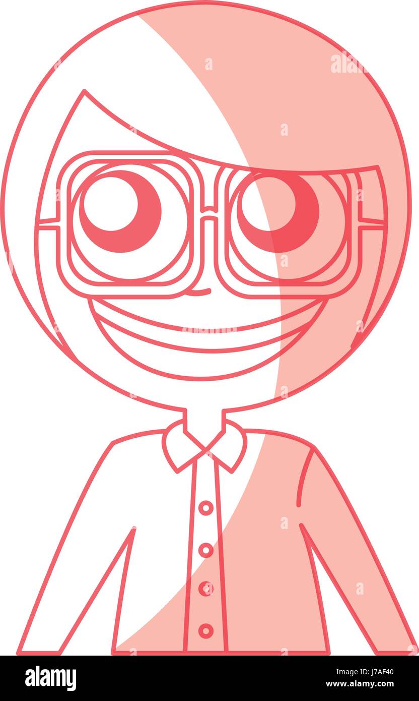 weibliche Nerd-Avatar-Charakter Stock Vektor