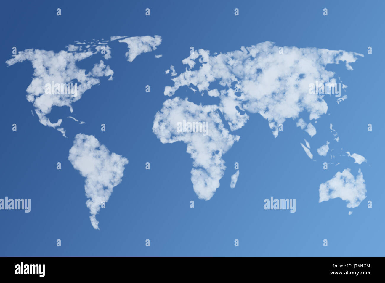 blaue Umwelt Enviroment Globus Planet Erde Wolken Karte Atlas Weltkarte Stockfoto