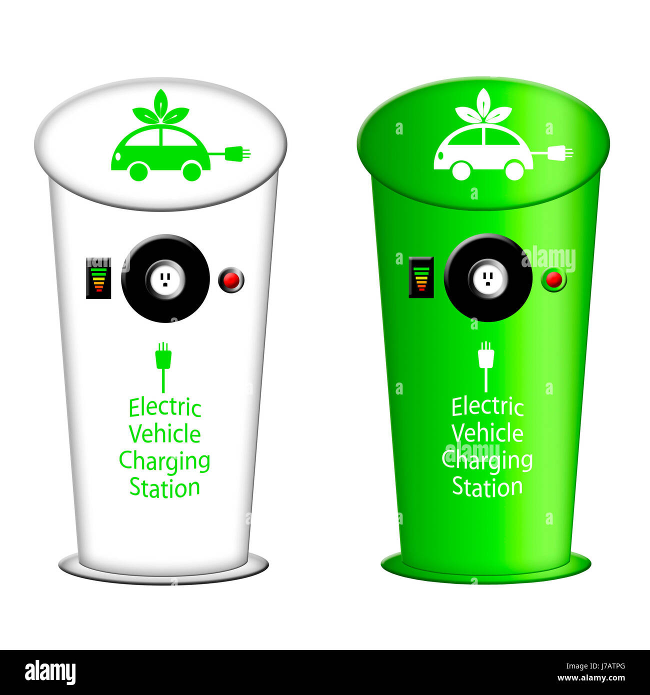 Bahnhof Eco grüne Auto Automobil Fahrzeug bedeutet Reisen Kraftfahrzeugs elektrisch Stockfoto