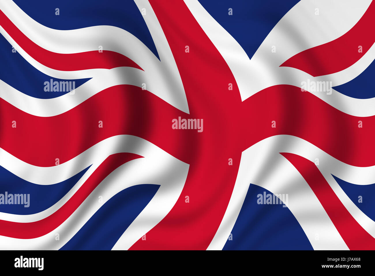 England Fahne England Schlag Nationalflagge roll Dokument nationalen Papierblatt roll Stockfoto