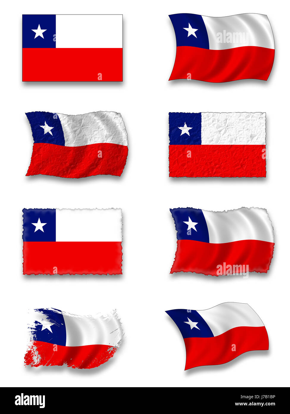 Schlüsselanhänger Chile – Bestickte Flagge Mit Landesname, Ca. 3 X 9,5 Cm