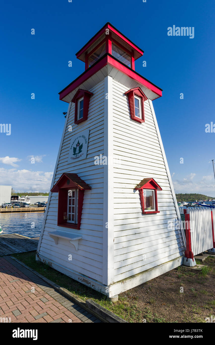 Parry Sound Hafen Leuchtturm Stockfoto