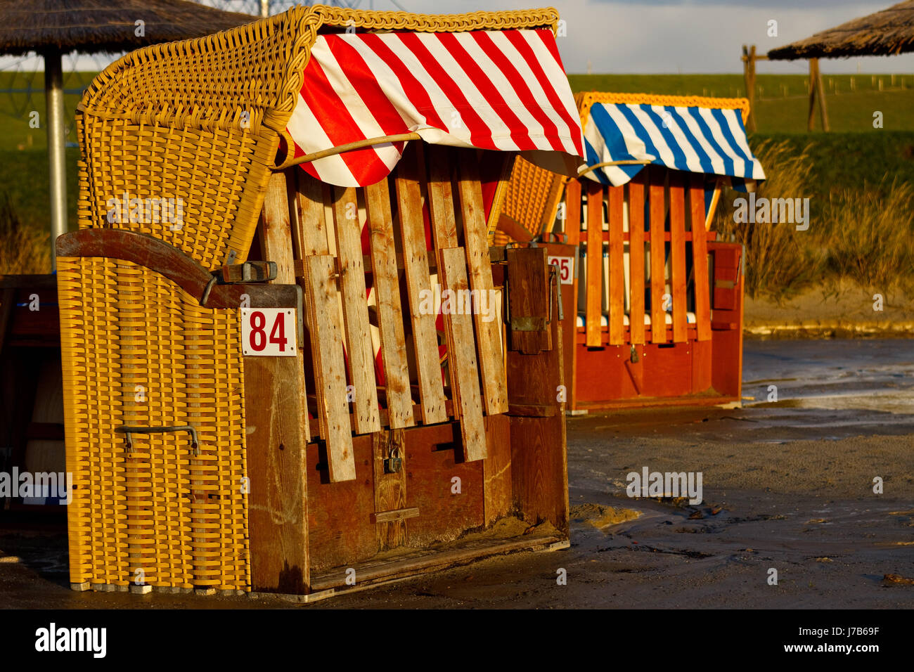 Urlaub Urlaub Urlaub Urlaub Wasser Nordsee Salzwasser Meer Ozean Korb Stockfoto