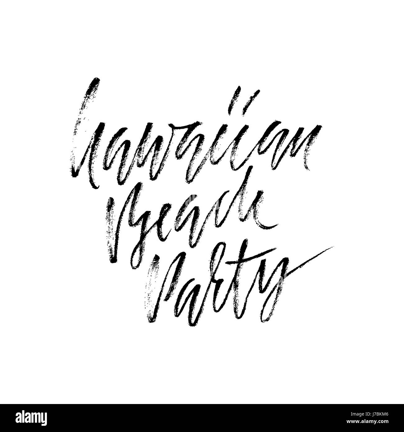 Hawaii Beach-Party. Tinte Hand Schriftzug. Moderne Bürste Kalligraphie. Handschriftliche Ausdruck. Inspiration Grafikdesign Typografie Element. Vektor-Illustration. Stock Vektor