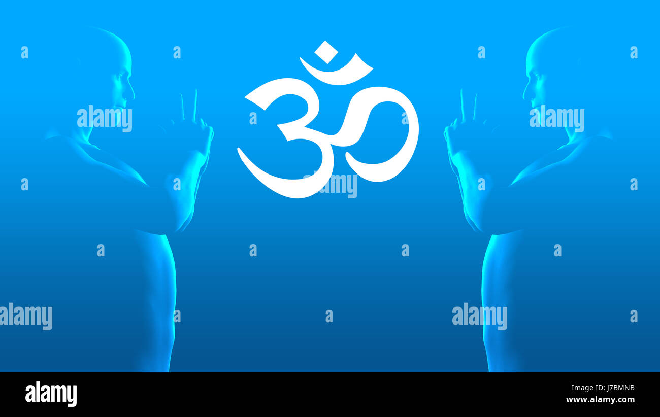 Melden Sie Signal blau Meditation Piktogramm Symbol Piktogramm Handel Symbol spa Stockfoto