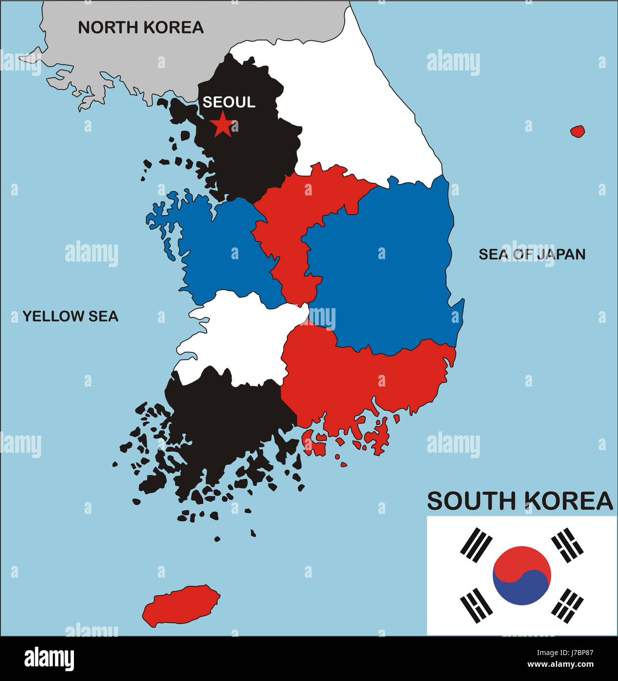 South korea map Fotos und Bildmaterial in hoher Auflösung Alamy