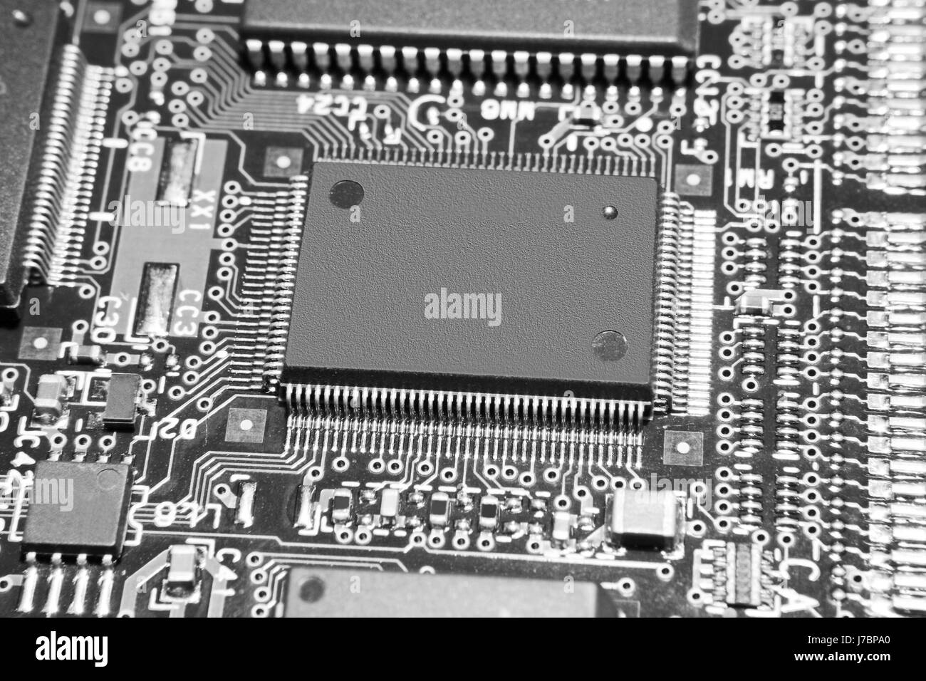 Makro Nahaufnahme Makro Aufnahme hautnah Ansicht Detail-Komponenten-Technologie Stockfoto