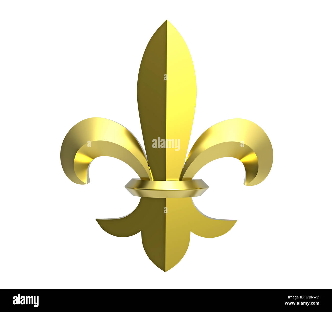 Fleur-de-Emblem Frankreich heraldische Lis Lys Render 3d Fleur Französisch Antik de Stockfoto