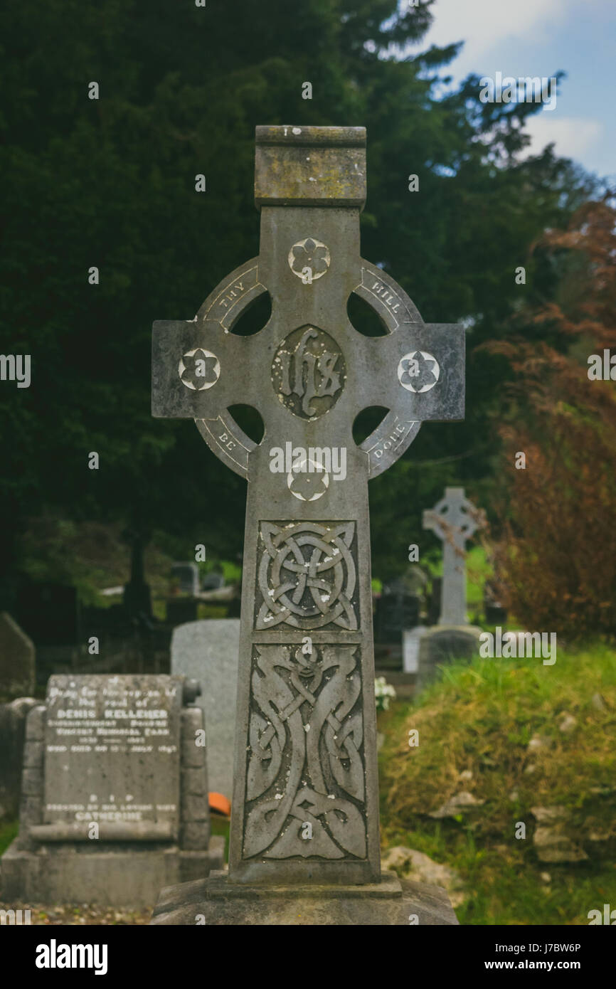 der Friedhof an der Muckross Abbey, Kerry, Irland. Stockfoto