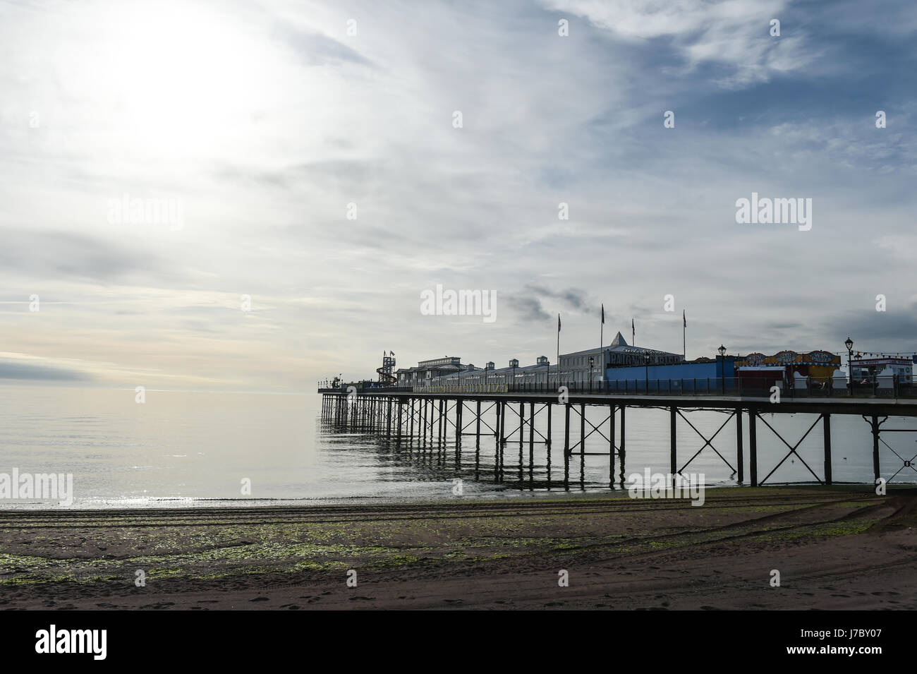 Paignton Pier, Paignton Beach, Devon Stockfoto