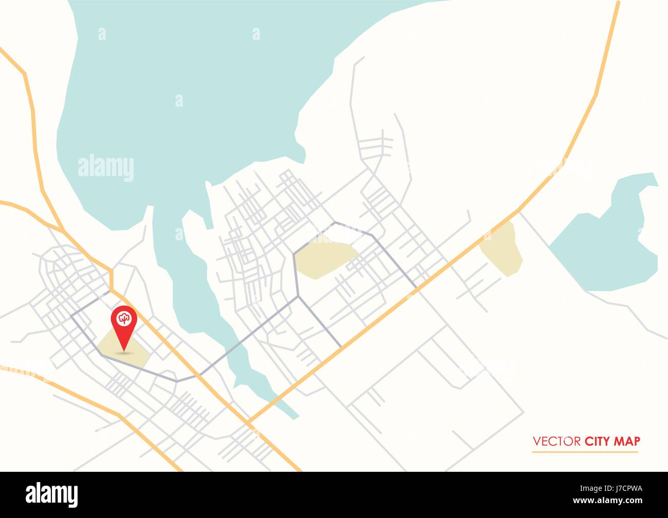 Vektor-Stadtplan Stock Vektor