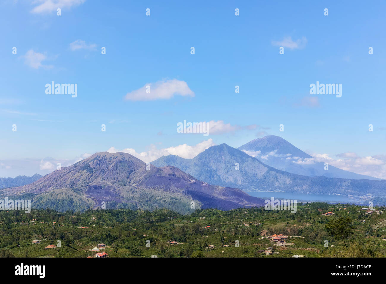 Mount Batur, Berg Gunung Abang, Bali, Indonesien, Asien Stockfoto