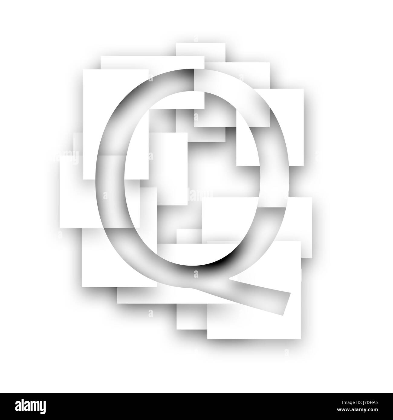 Buchstaben q Stockfoto
