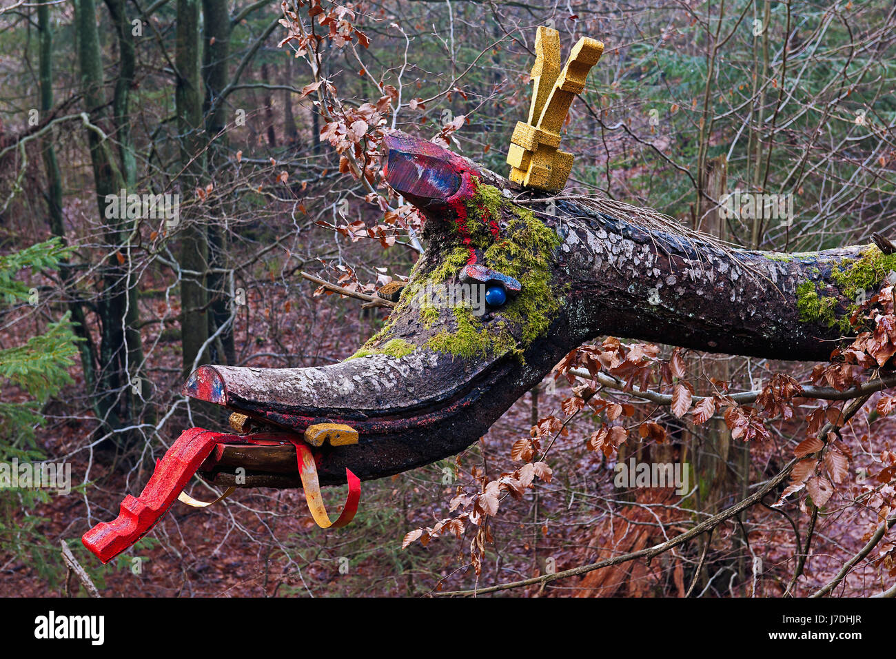 Kunst im Wald Stockfoto