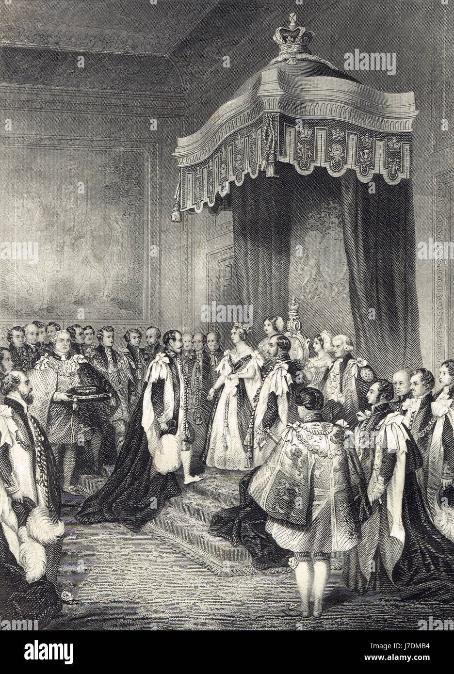 Napoleon III Ordnung der feierlichen Strumpfband, 18. April 1855 Stockfoto