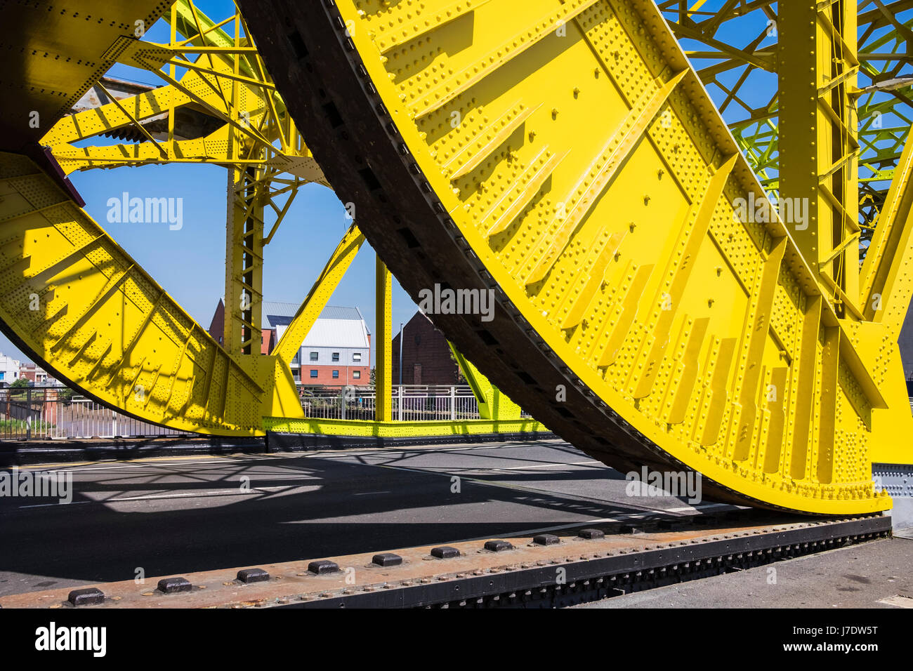 Drypool heben Brücke über den Fluss Hull Kingston nach Rumpf, Yorkshire, England, Vereinigtes Königreich Stockfoto