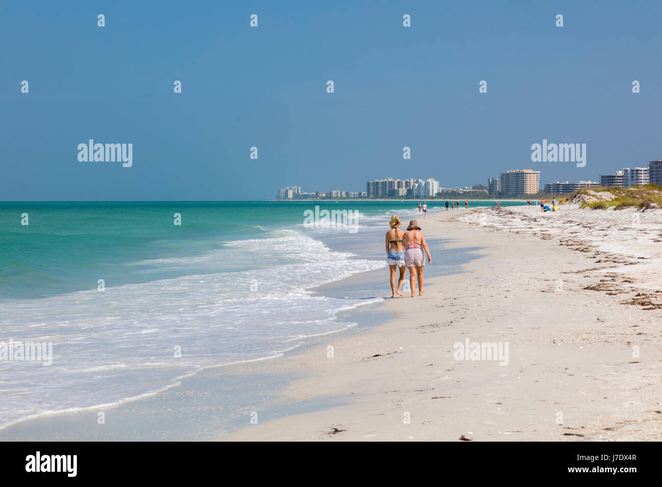 Lido-Strand am Golf von Mexiko auf Lido Key in Florida Saraspta Stockfoto