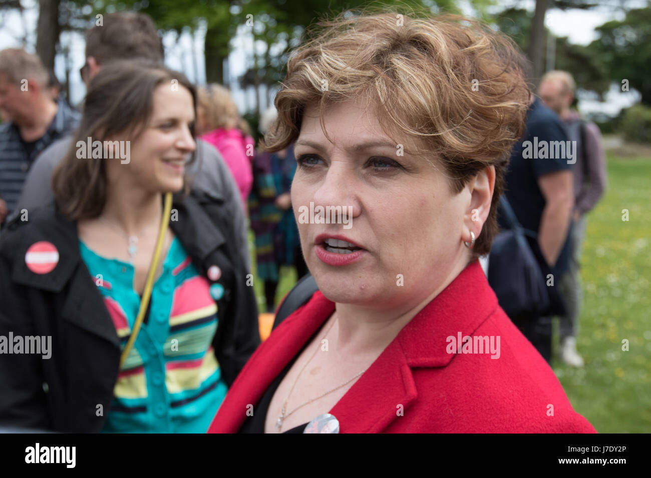 Swansea, Großbritannien. 20. Mai 2017. Allgemeine Wahl 2017.  Arbeitspartei Schatten Außenminister MP für Islington South und Finsbury Emily Thornberry Adresse Stockfoto