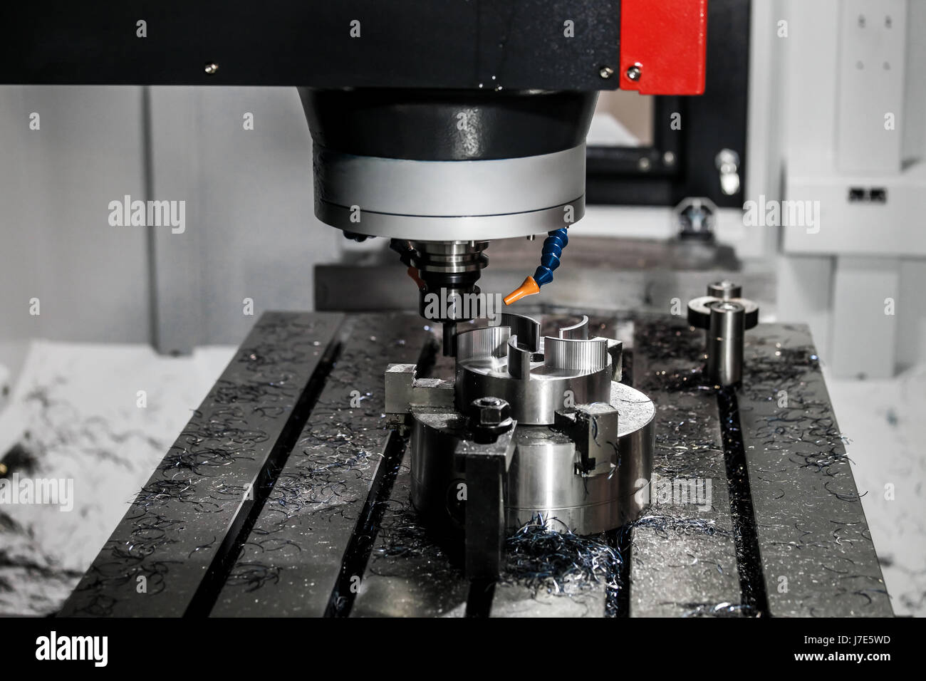 Bearbeitung Fräsen Zentrum, CNC Drehmaschine Metallverarbeitung Zentrum Stockfoto