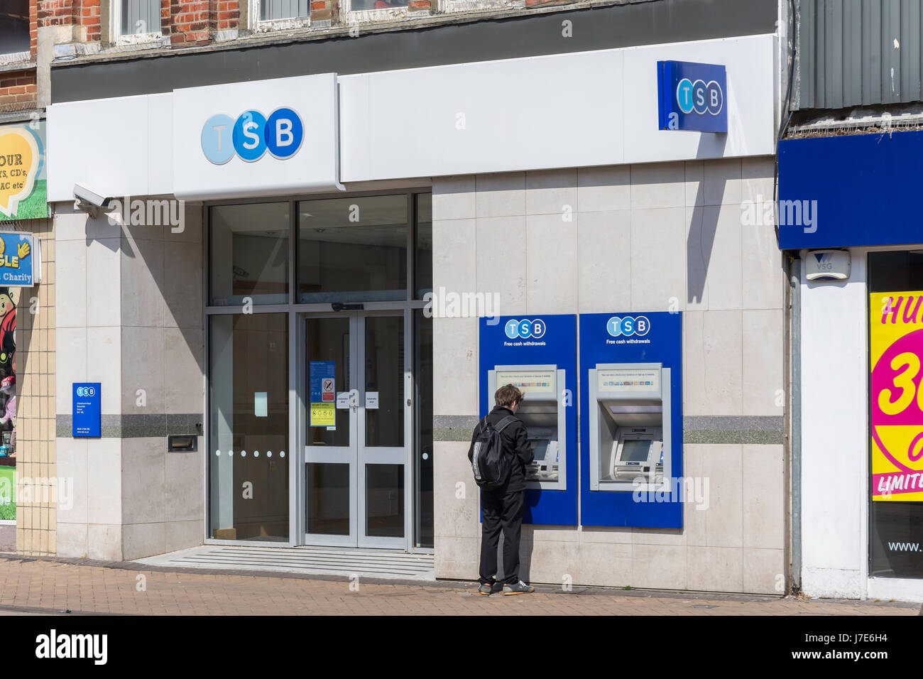 TSB Bank, Christchurch Road, Boscombe, Bournemouth, Dorset, England, Vereinigtes Königreich Stockfoto