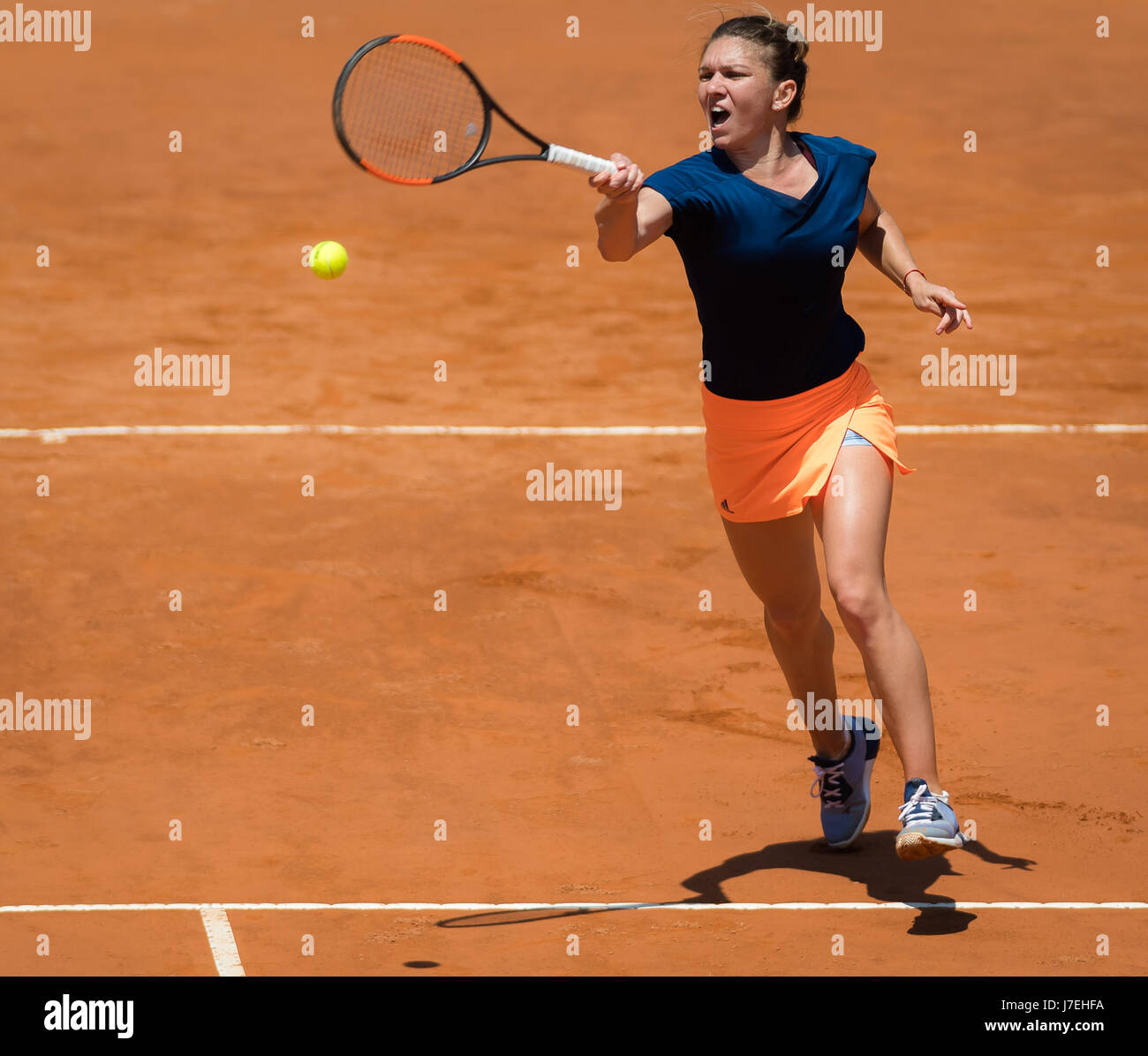 Rom, Italien - Mai 19: Simona Halep in 2017 Internazionali BNL d ' Italia WTA Premier 5-Tennis-Turnier Stockfoto